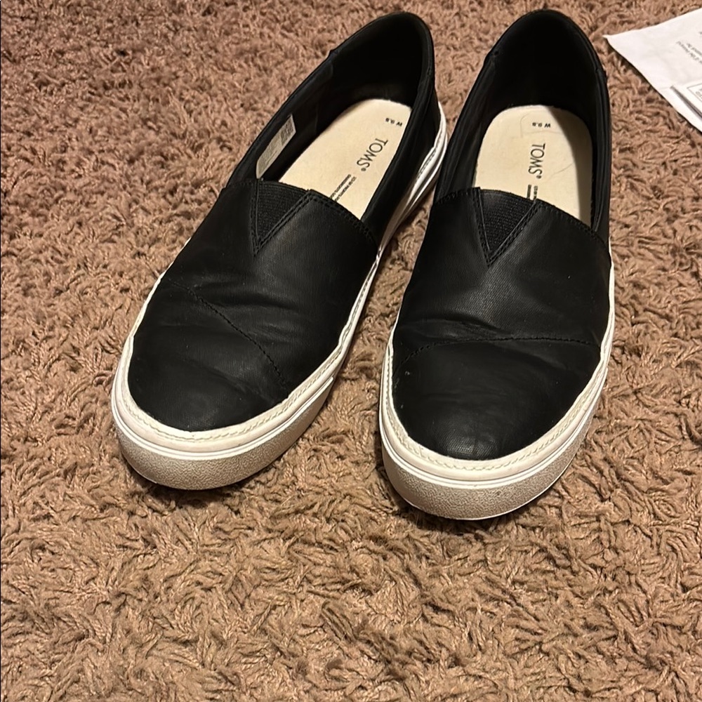 Toms Black Slip-On Sneakers